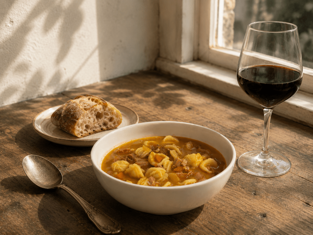 Pašta Fažol (Smoked ham, bean, & pasta&nbsp;soup)